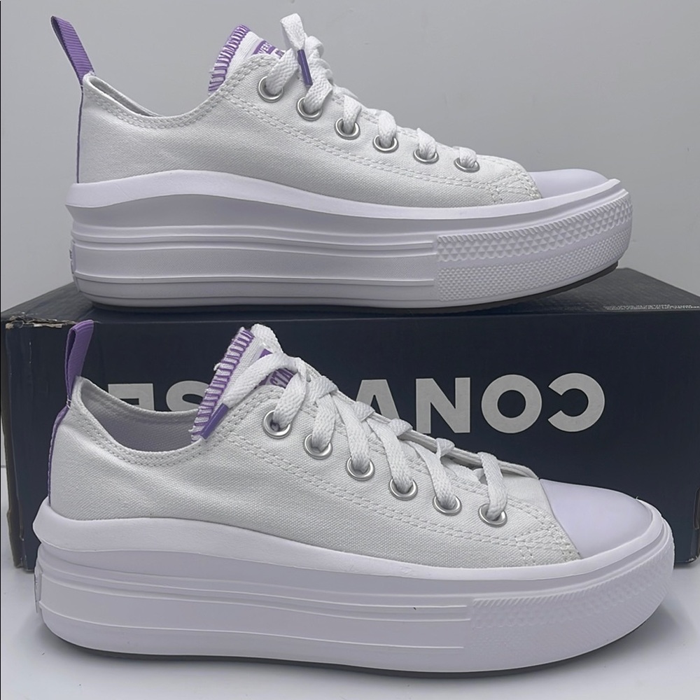 Converse Women's White Purple Platform Sneakers 271717C
CTAS MOVE OX
WHITE/PIXEL
